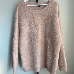 Light Pink Fuzzy Knit Sweater